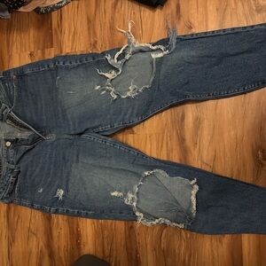 Women’s Old Navy Distressed High Rise Blue Jeans